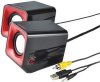 Мини-колонки ENZATEC SP305, USB, чёрные/красные (PC) 