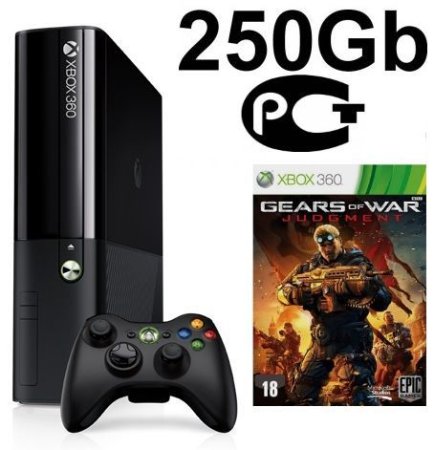 Игровая приставка Microsoft Xbox 360 Slim E 250Gb Rus + Игра Gears Of War Judgment