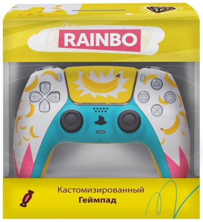 Геймпад беспроводной (кастомизированный) Sony DualSense Wireless Controller (Ice banana) Оригинал RAINBO (PS5)