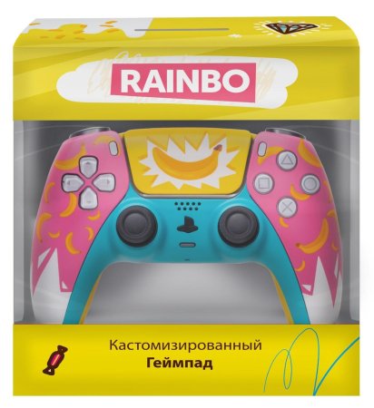 Геймпад беспроводной (кастомизированный) Sony DualSense Wireless Controller (Banana shake) Оригинал RAINBO (PS5)