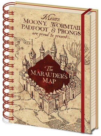 Записная книжка Pyramid: Гарри Поттер (Harry Potter) Карта Мародеров (The Marauders Map) (SR72325) А5