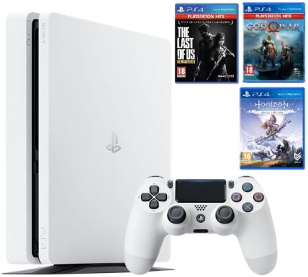 Sony PlayStation 4 Slim 1Tb HK Horizon Zero Dawn God of War The Last Of Us