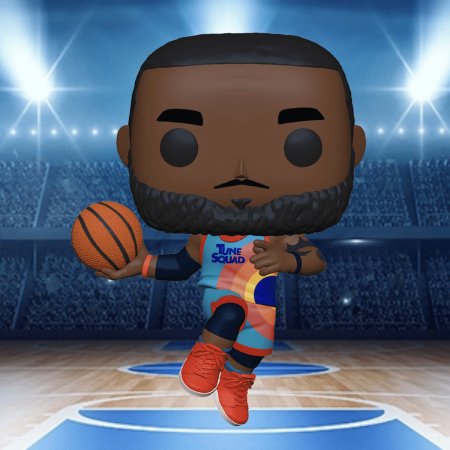 фигурки Фигурка Funko POP! Movies: Леброн Прыгает (LeBron Leaping) Космический джем: Новое поколение (Space Jam A New Legacy) (59245) 9,5 см