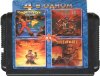 Сборник игр 4 в 1 B-4 GOLDEN AXE 2 / SHADOW DANCER / SUPER SHINOBI / BATTLETOADS Русская Версия (16 bit)