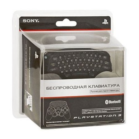 Беспроводная клавиатура с русской раскладкой для геймпада Sony DualShock 3 Wireless Controller Оригинал (PS3) USED Б/У 