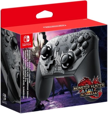 Геймпад беспроводной Nintendo Switch Pro Controller (Monster Hunter Rise: Sunbreak Edition) (Switch)