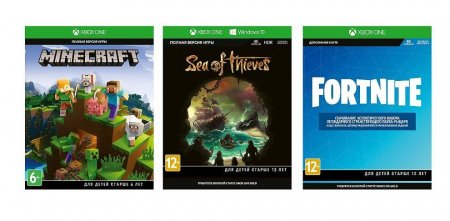   Microsoft Xbox One S All-Digital 1Tb Rus  + Minecraft + Sea of Thieves + Fortnite 