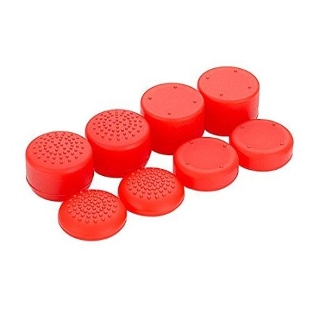 Накладки на стики геймпада Cover for Stick Silicon 8 in 1 Red (8 шт) 