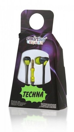 Наушники SmartBuy SBE-7210 Techna, жёлтые/серые (PC) 