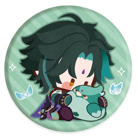Значок Genshin Impact Chibi Character Cloth Badge: Бдительный Якша Сяо (Vigiliant Yaksha Xiao) Геншин Импакт (Genshin Impact) (6974696619058) 6 см
