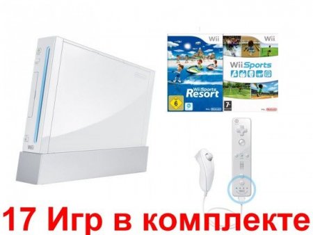    Nintendo Wii Sports Pack + Wii Sports + Wii Sports Resort (17 ) + Wii Remote + Wii Motion Plus + Wii Nunchuk USED / Nintendo Wii