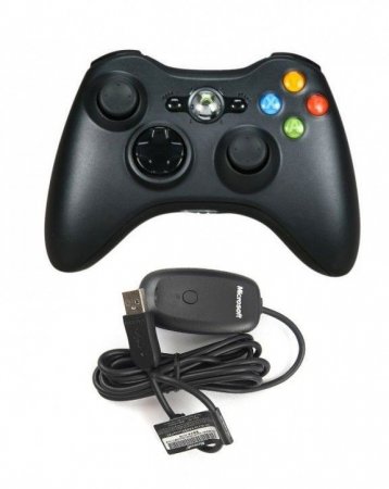   Microsoft Wireless Controller  Xbox 360 (Black)   +      (PC/Xbox 360) (OEM) 