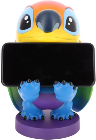  Фигурка подставка для геймпада/телефона Cable Guys: Радужный Стич (Rainbow Stitch) Лило и Стич Коллекция Дисней Прайд (Lilo & Stitch Disney Pride Collection) (896057) 20 см 