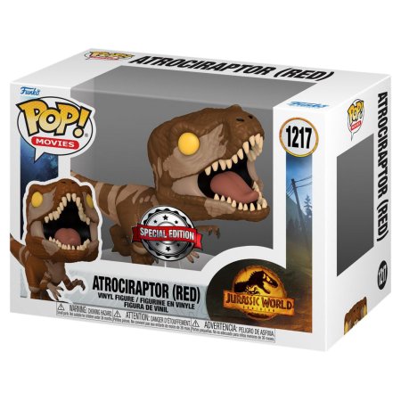 фигурки Фигурка Funko POP! Movies: Атроцираптор (Красный) (Atrociraptor (Red) (Exc)) Мир Юрского периода: Господство (Jurassic World Dominion) ((1217) 55291) 9,5 см