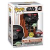 фигурки Фигурка Funko POP! Bobble: Темный Штурмовик с Грогу (Dark Trooper With Grogu (GW) (Exc)) Звездные Войны Мандалорец (Star Wars Mandalorian) (58286) 9,5 см