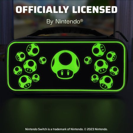 Сумка для аксессуаров и консоли PDP Travel Case Plus Super Mario (1-UP Glow In The Dark) (070076) (Slim Size) (Switch/OLED/Lite)