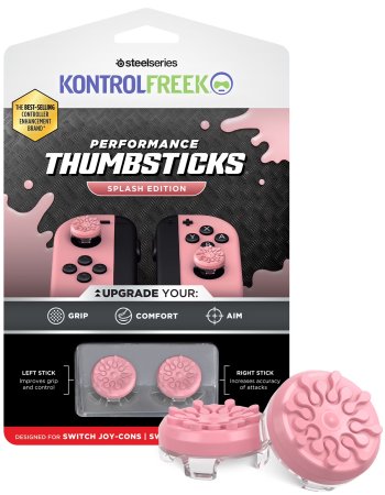 Накладки на стики для контроллеров Joy-Con KontrolFreek Splash Edition Pastel Pink (Пастельно-розовый) |8 (Switch/Switch Lite)