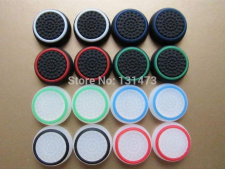  Накладки на стики геймпада Cover for Stick Silicon 2 in 1 Кант White/Blue 