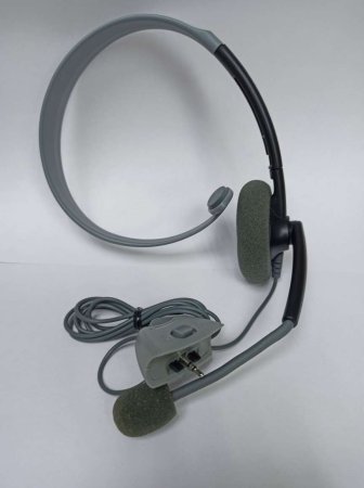 Гарнитура проводная Wired Headset Серая Оригинал (Xbox 360) (OEM)
