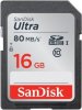 SDXC Карта памяти 16GB Sandisk Class 10 Ultra UHS-I 80MB/s (PC) 