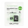MicroSD Карта памяти 16GB Qumo Class 4 +SD адаптер (PC)