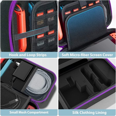 Чехол-сумка Carry Case Oivo (IV-SW188) Purple (Фиолетовый) (Switch/Switch OLED)