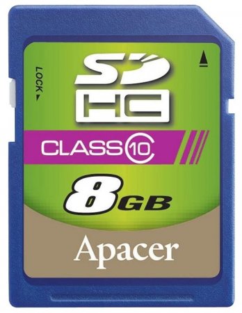 SDHC   8GB Apacer Class 10 (PC) 