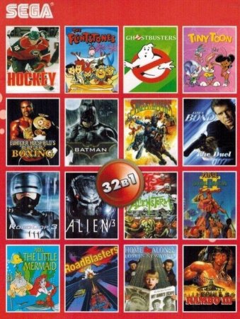 Сборник игр 32 в 1 AC-32001 SPIDER-MAN / TINY TOON /ALIEN 3 (16 bit)