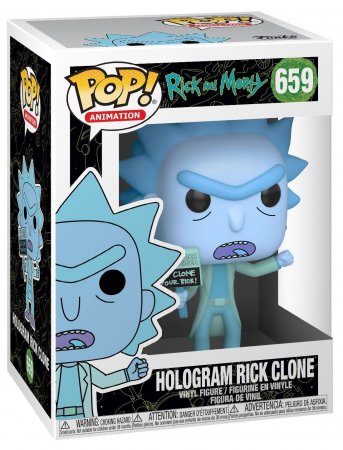  Funko POP! Vinyl:    (Rick and Morty)    (Hologram Rick Clone) (44252) 9,5 