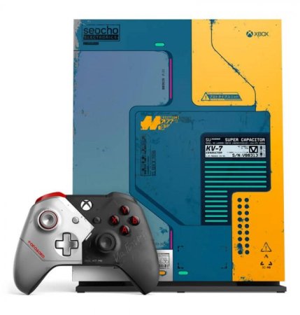 Игровая приставка Microsoft Xbox One X 1Tb Eur Cyberpunk 2077 Limited Edition + игра Cyberpunk 2077 
