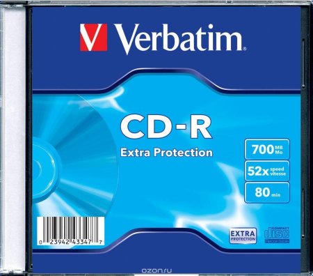 Диск VERBATIM CD-R 700Mb (1 шт)