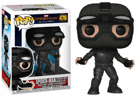  Funko POP! Bobble: -    (Spider-Man Stealth Suit Goggles UP) -:    (Spider-Man: Far From Hom