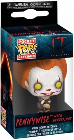   Funko Pocket POP! Keychain:     (Pennywise w/ Beaver Hat)   2 (IT Chapter 2) (40651-PDQ) 4 