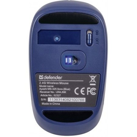 Мышь беспроводная DEFENDER Ayashi MS-325 Tachi, серая (PC) 