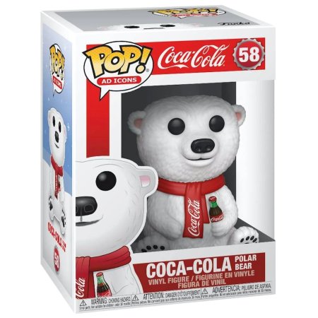 фигурки Фигурка Funko POP! Ad Icons: Кока-Кола Белый медведь (Coca-Cola Polar Bear) Кока-Кола (Coca-Cola) ((58) 41732) 9,5 см
