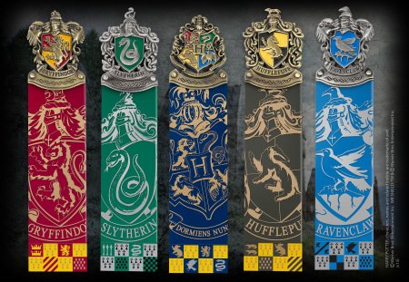  Набор закладок The Noble Collection: Гербы Факультетов (Coats of arms of Faculties) Гарри Поттер (Harry Potter) (5 шт) 17 см