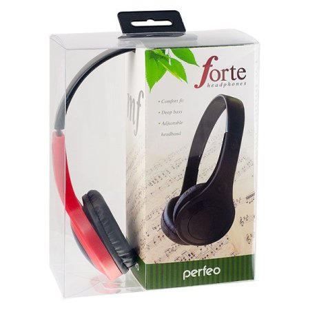 Наушники PERFEO PF-Forte, чёрные/красные (PC) 