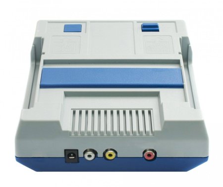 Игровая приставка 8 bit DENDY Junior (195 в 1) + 195 встроенных игр + 2 геймпада (форма Sega) + пистолет (Серая) для 8 bit, Денди (Dendy)
