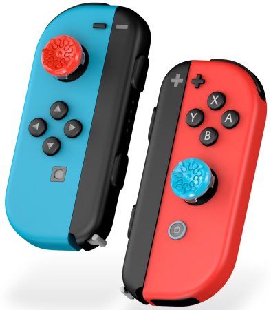 Накладки на стики для контроллеров Joy-Con KontrolFreek Splash Edition Red/Blue (Красный/Синий) |11 (Switch/Switch Lite)