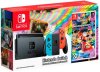 Игровая приставка Nintendo Switch Neon Red/Neon Blue (Красно-Синяя) + игра Mario Kart 8 Deluxe