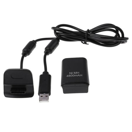 Набор аксессуаров 4 в 1 Charging Kit: Аккумулятор 1 шт + Зарядное устройство + Зарядный кабель для беспроводного геймпада (Xbox 360) 