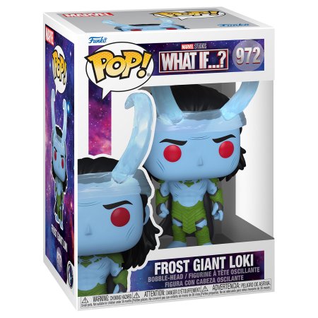 фигурки Фигурка Funko POP! Bobble: Что, если Локи будет Ледяным Гигантом (What If Frost Giant Loki) Марвел (Marvel) (58649) 9,5 см