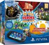 Игровая приставка Sony PlayStation Vita Slim Wi-Fi Black RUS (Чёрная) + Mega Pack Heroes (5 игр) + Карта памяти 8 GB