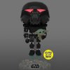 фигурки Фигурка Funko POP! Bobble: Темный Штурмовик с Грогу (Dark Trooper With Grogu (GW) (Exc)) Звездные Войны Мандалорец (Star Wars Mandalorian) (58286) 9,5 см