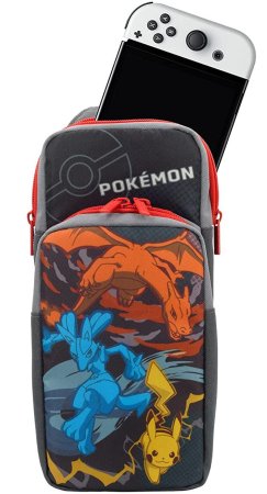 Сумка для аксессуаров и консоли HORI Adventure Pack (Lucario, Pikachu) (NSW-415U) (Switch/Switch Lite/OLED)