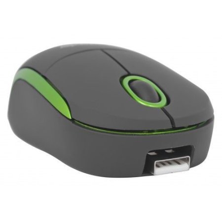 Мышь DEFENDER Discovery MS-630, мини, чёрная/зелёная (PC)