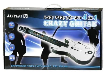 Гитара Artplays Crazy Guitar беспроводная сенсорная (PS2) для Sony PS2