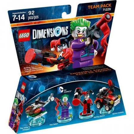 LEGO Dimensions Team Pack DC Comics (The Joker's Chopper, The Joker, Harley Quinn, Quinn-Mobile) 