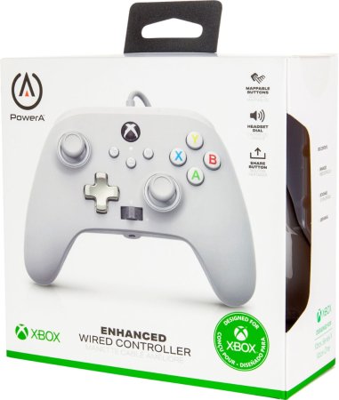 Геймпад проводной PowerA Enhanced Wired Controller for Xbox Series X/S (1518809-01) White (Белый) Оригинал (Xbox One/Series X/S/PC) 