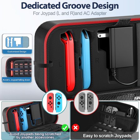 - Carry Case Oivo (IV-SW188) Red () (Switch/Switch OLED)